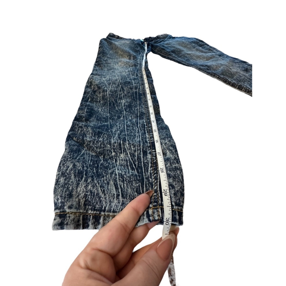 Indigo Rein Jeans Bleach Wash Blue Denim Jeans Stretchy Skinny Low Rise Y2K - Picture 9 of 10